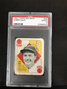 1951 Topps Red Back Elmer Valo #28 Psa 2 - Picture 1 of 2