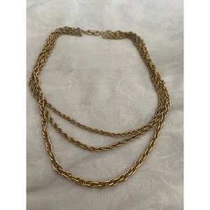 Catene in corda tre testurizzate tono oro champagne e finitura fiorentina scolpita - Foto 1 di 5