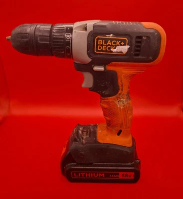 BLACK+DECKER 18V Cordless Drill Driver - BCD001 - FAULTY - Image 1 of 4