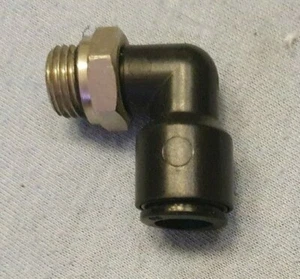 G1/4 auf 10mm Plugin Steckanschluss winkel 90° drehbar schwarz (vernickelt) - Bild 1 von 1