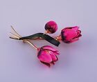 Hand Painted Pink Tulips Brooch/Pin