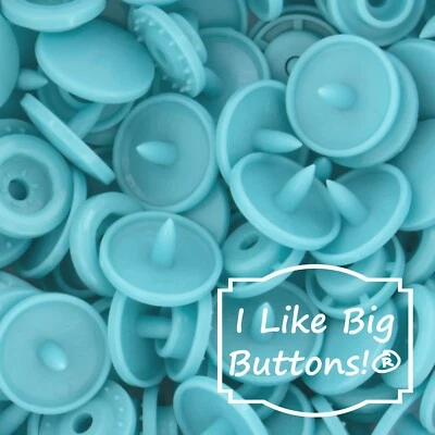 KAM Plastic Snaps: G85 Seaspray Blue-Size 20/T5-No Sew Snap Buttons Sewing Craft - Image 1 of 4