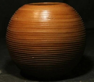 Vintage Ceramic Bowl Wrapped In Leather - Picture 1 of 2