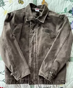 Buffalo Trace Cotton Denim Canvas Jacket - Saddle Brown - Size S - Picture 1 of 9