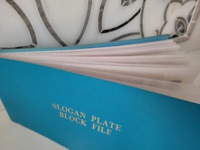 U.S. Stamps 454 Stamps in Slogan Plate Block File Turquoise Album MNH/READ LIST - Image 1 of 4