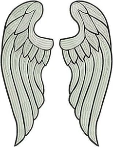 Parche trasero bordado grande alas de ángel. "Enorme 40 cm, 16" ¡Bordado COMPLETO!¡! - Imagen 1 de 3
