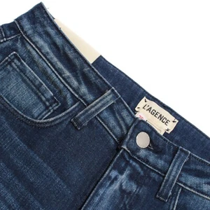 L'agence NWT Denim Jeans Size 25 US Danica Wide Leg High Rise in Bering Blue - Picture 1 of 13