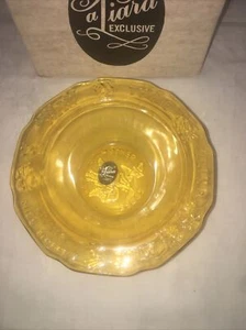 Tiara Indiana Glas Mutter Gans drei blinde Mäuse Bernstein Schüssel 6,25" x 2"  - Bild 1 von 6