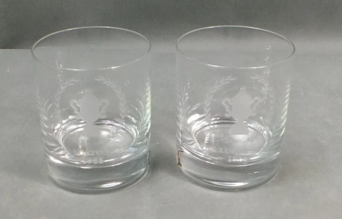 Vintage 1988 THE LUPTON CUP Golf Tournament FROSTED ETCHED Whiskey GLASS Lot 2 Cover