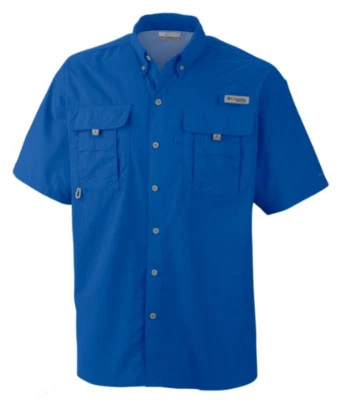 NEW COLUMBIA Men’s PFG Bahama Short Sleeve Fishing Shirt UPF 30 Vented - Image 1 of 4