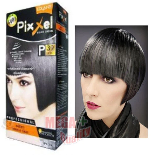 Lolane Pixxel Hair Permanent Dye Color Cream various colors # P39 Intense Gray - Image 1 of 2
