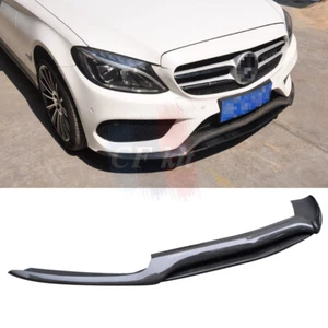 For Mercedes Benz W205 C43 Sedan AMG Sport Carbon Fiber Front Bumper Lip Spoiler - Bild 1 von 12