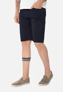 Bermuda Uomo Elegante Cotone Slim Fit Pantalone Corto Pantaloncini Tinta Unita - Imagen 1 de 16