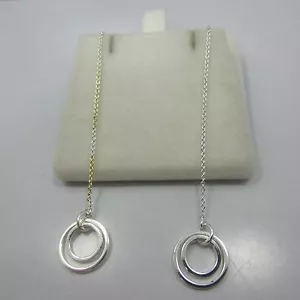 orecchino donna argento sterling catena goccia pendente STUD - Foto 1 di 5