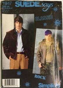 Simplicity 1947 Mens Jacket Coat Formal Casual Collar Hood New Uncut Pattern - Picture 1 of 9