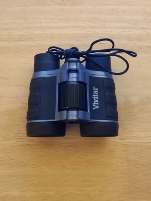 Vivitar Compact Binoculars 4 x 30 - Blue, with Case And Cleaning Cloth - Image 1 of 4