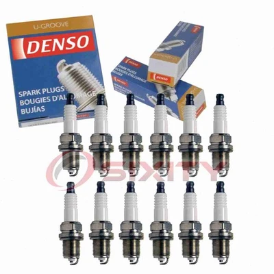 12 bujías Denso estándar ranura en U para Mercedes-Benz SL600 1994-1995 yl Foto 1 de 4