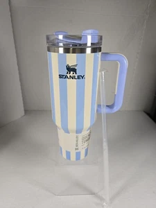 Stanley x Oasis Flowstate Quencher H2.0 Becher 40oz blau Cabana Streifen NEU - Bild 1 von 9