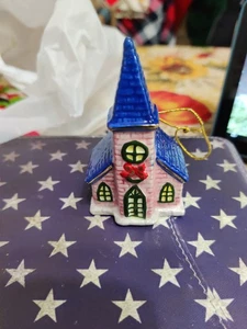 Vintage Kirche Keramik Weihnachtsschmuck - Bild 1 von 5