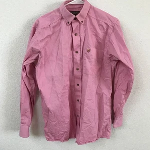 Camisa Ariat Mujer Manga Larga Botón Frontal Talla Pequeña Rosa 100% Algodón Cuello - Imagen 1 de 9