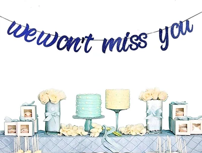 Funny Farewell Banner | “We Won’t Miss You” | Retirement Graduation Party Decor - Image 1 of 4