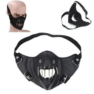 Cosplay Cowboy Punk Steampunk Mouth Full Face Halloween Mask Party Costume Prop - Picture 1 of 8