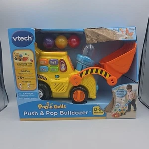 Bulldozer Push & Pop VTech Pop-a-Balls, amarillo - Imagen 1 de 12