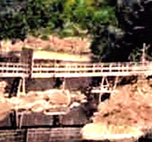 VTG Postcard Foot Bridge To Dance Hall No Man's Island Connecticut River NH - Picture 1 of 3