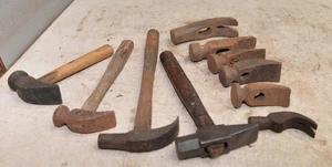 10 antike Lederbearbeitung Schuster Juwelier Hammer Sammlerstück Vintage Werkzeug Konvolut - Bild 1 von 9