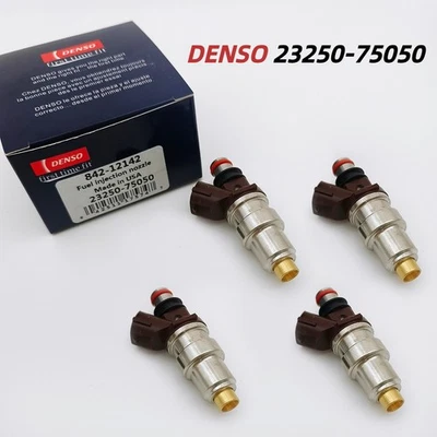 4X DENSO 23250-75050 Fuel Injector For 1995-2000 Toyota Tacoma 4Runner T100 2.7L - Imagem 1 de 4