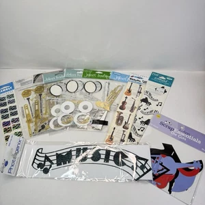 Mixed Lot of Scrapbooking /Cardmaking Music Themed Stickers & Die Cuts NIP - Picture 1 of 9