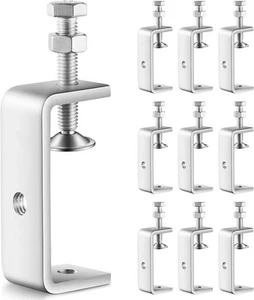 10 Pcs 304 Stainless Steel C Clamp Mini Tiger 1Inch 4 Inch, Silver - Picture 1 of 7