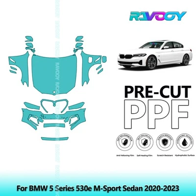 Kit PPF de protección de pintura precortada para BMW Serie 5 530e M-Sport Sedán 2020-2023 Foto 1 de 4