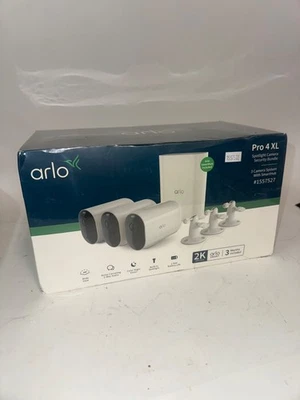 Arlo Pro 4 XL Spotlight Wireless Indoor/Outdoor 3 Camera Bundle FACTORY SEALED - Image 1 of 2