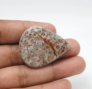 42.00 Cts Natural Leopard Skin Jasper Gemstone Cabs Pendant Making 30x37x5 mm - Picture 1 of 7