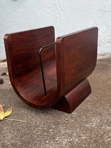 Vintage Modern Solid Wood U-Shaped Magazine Holder from Frontgate  - Picture 1 of 11