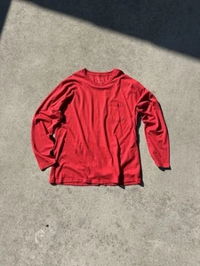 Camisa roja Stafford para hombre talla XL cuello redondo manga larga calce clásico - Imagen 1 de 3