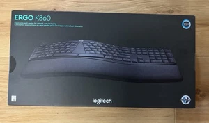 Logitech ERGO K860 Wireless Keyboard - Black Brand New in Unopened Box - Bild 1 von 2