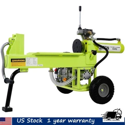 20Ton Portable Log Splitter Firewood Splitting Auto Return Ram System 7HP Engine - Image 1 of 4