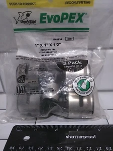 SharkBite EvoPEX Paquete de 2 Camiseta Reductora Push-to-Connect 1" x 1/2" Nueva ENVÍO GRATUITO - Imagen 1 de 12