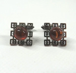 Gemelos modernistas años 70 ámbar / plata 835 - gemelos vintage - Imagen 1 de 3