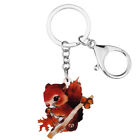 Porte-clés en papier acrylique écureuil porte-clés voiture animaux bijoux charme cadeau