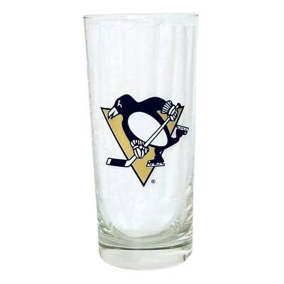 Pittsburgh Penguins NHL Logo Deportivo Negro Dorado Coleccionable 16 OZ Vidrio de Pinta NUEVO Foto 1 de 4