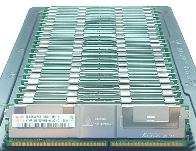 Hynix 16GB (4x 4GB) PC2 5300F 240 Pin DDR2 HYMP151F72CP4N3 Y5 AC C Dell - Image 1 of 2