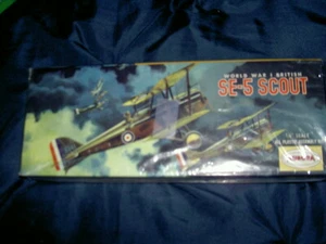FACTORY SEALED 1963 AURORA 1/4 INCH SCALE WORLD WAR 1 BRITISH SE-5 SCOUT - Picture 1 of 9