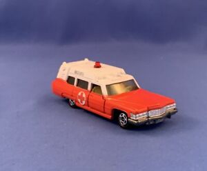 Tomy Tomica Cadillac Superior Ambulance No.F2 1976 Red Made in Japan 1:77