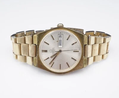 Omega Geneve 1972 día fecha 166,0125 14 k GF automático vintage 35 mm funciona W1056 Foto 1 de 4