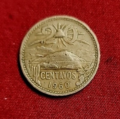 Moneda México 20 Centavos Moneda Bronce Emitida 1960 Envío Gratis  Foto 1 de 4