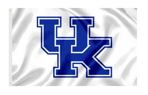 KENTUCKY WILDCATS 3X5 WHITE SILK SCREEN FLAG. GO CATS!! Cover