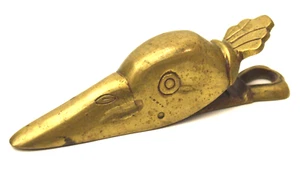 Vintage Brass - Duck Paper Clip - Paper/Letter Weight Holder - Picture 1 of 13